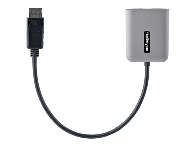 Startech DP to Dual HDMI MST HUB, Dual HDMI 4K 60Hz, DisplayPort Multi Monitor Adapter with 1ft (30cm) Cable, DP 1.4 Multi Stream Transport Hub, DSC |