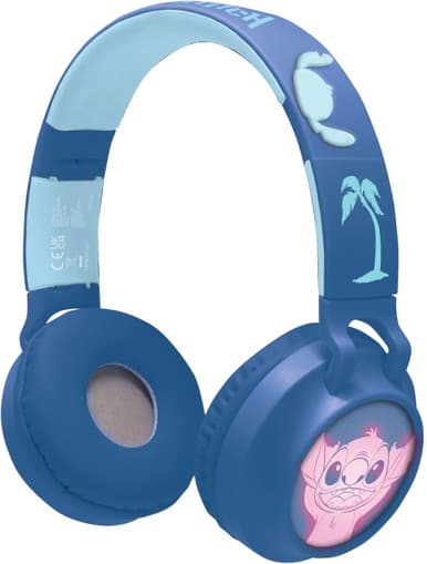 LexiBook Disney Stitch 2 in 1 Bluetooth and Wired Headphones with kids safe volume | HPBT015D
