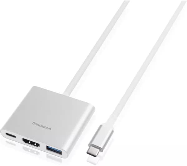 SANDSTROM S3IN1AP26 3-port USB Type-C Connection Hub