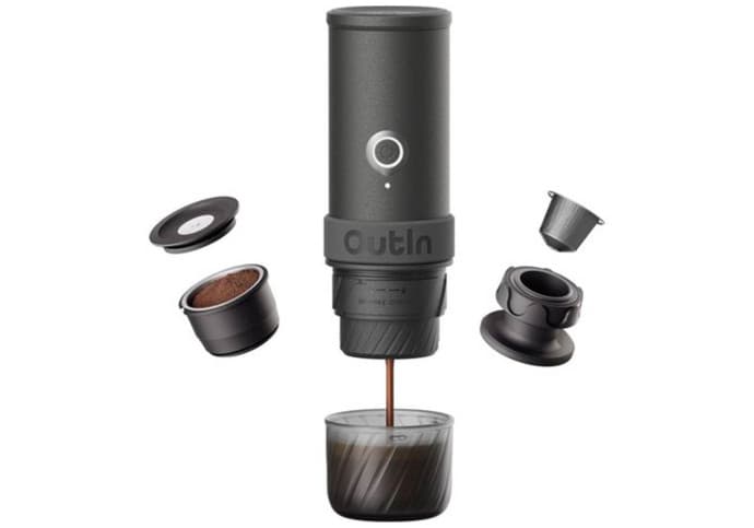 OutIn, OTEM-MO-01-AA-SG, Mino Portable Espresso Machine, Grey
