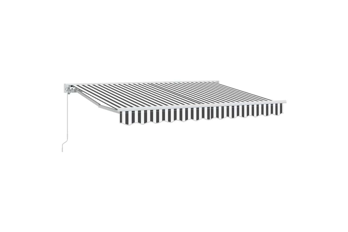 Vidaxl Retractable Awning Anthracite And White 350x200 Cm Fabric