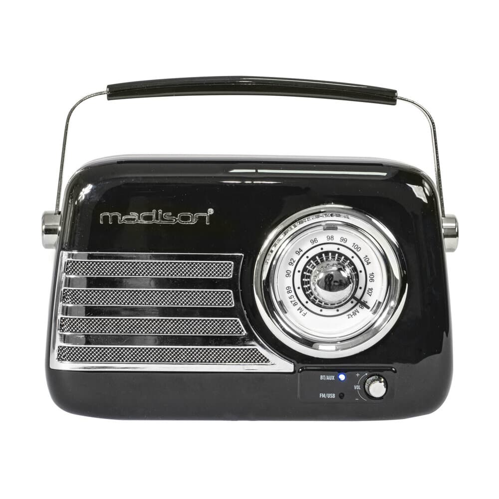 MADISON            PORTABLE VINTAGE FM RADIO WITH BLUETOOTH