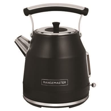 Rangemaster Classic 1.7 L 3000W Quiet Boil Cordless Electric Kettle – Traditional Dome Design With Safety & Swivel Base – Matt Black