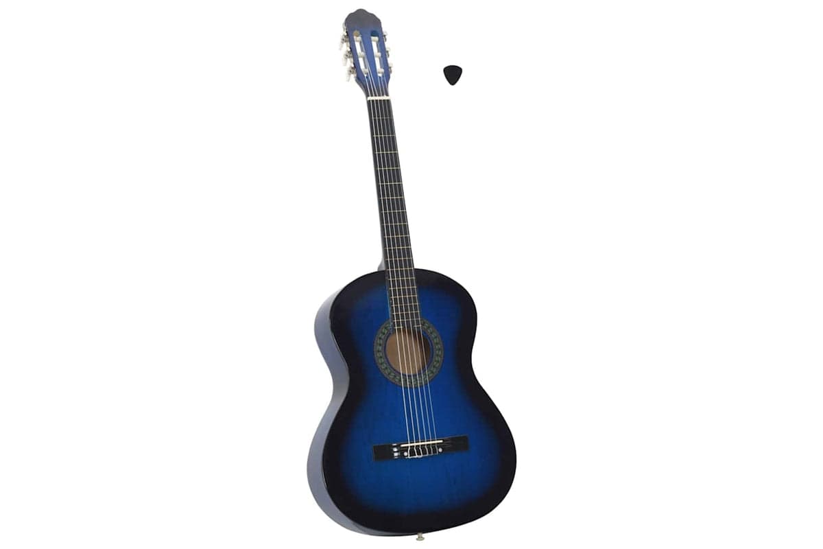 vidaXL 70108 Classical Guitar For Beginner Blue 4/4 39" Basswood