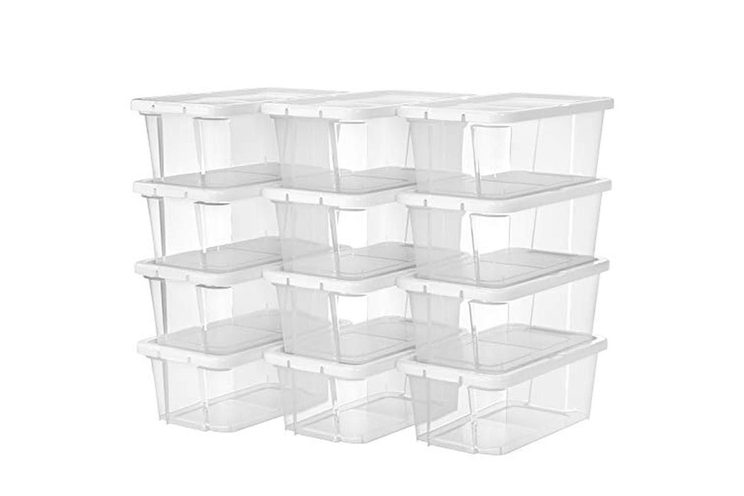 Songmics LSP12WT Shoe Boxes | 12 Pieces