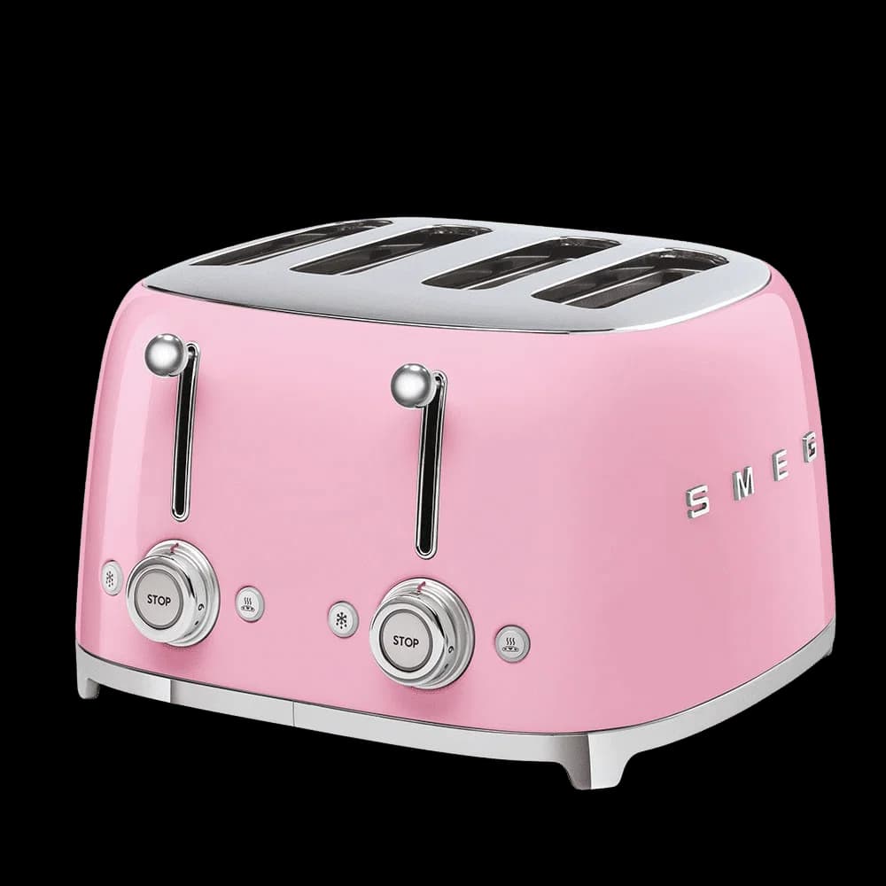 Smeg 50’s Retro Style 4 Slice Toaster | Pink