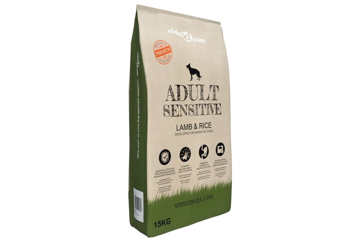Vidaxl 170491 Premium Dry Dog Food Adult Sensitive Lamb & Rice 15 Kg