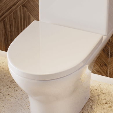 White Round Soft Close Toilet Seat - Portland