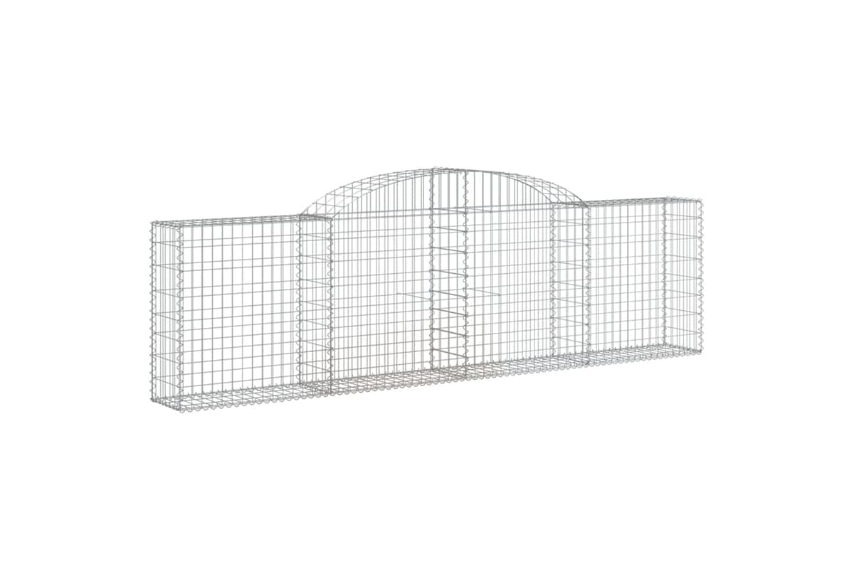 vidaXL 153504 Arched Gabion Basket 300x30x80/100cm Galvanised Iron