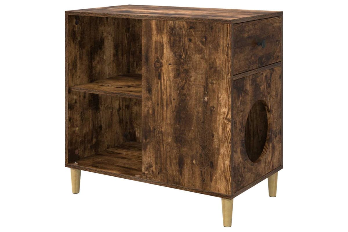 Vidaxl Cat House Smoked Oak 72 X 425 X 70 Cm Engineered Wood