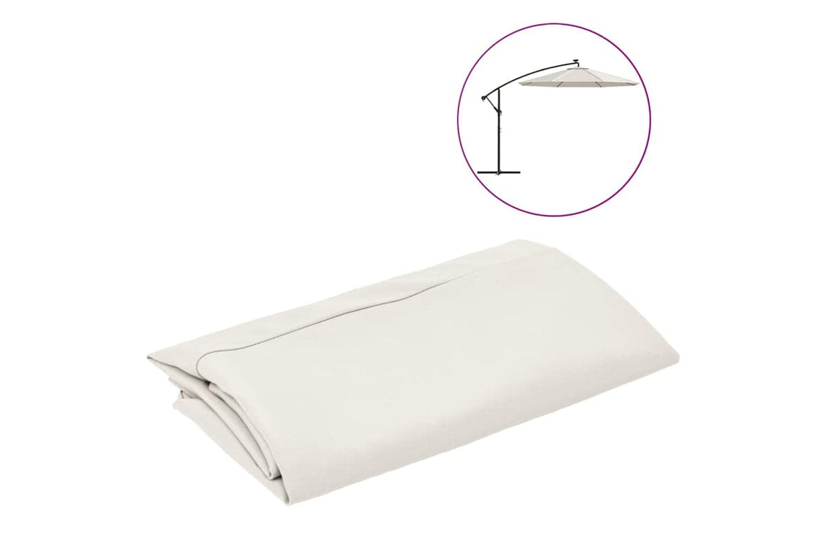 vidaXL 313804 Replacement Fabric For Cantilever Umbrella Sand White 300cm