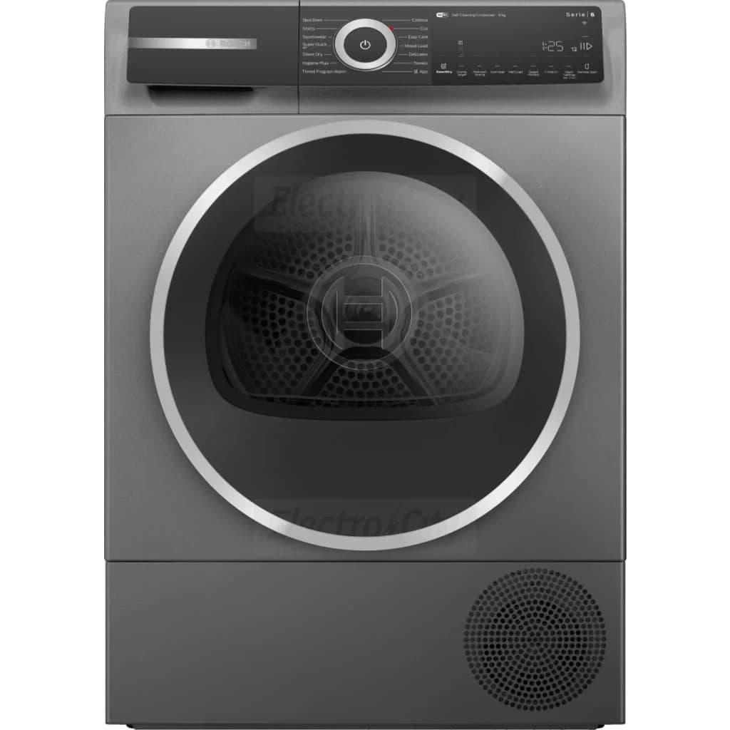 Bosch Series 6 9kg Heat Pump Tumble Dryer with Home Connect | Cast Iron Grey