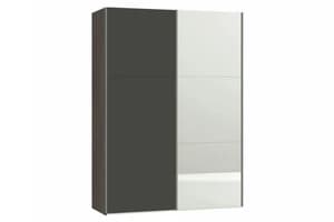 Zermatt Wardrobe | Grey Matt & Mirror | 1.5m