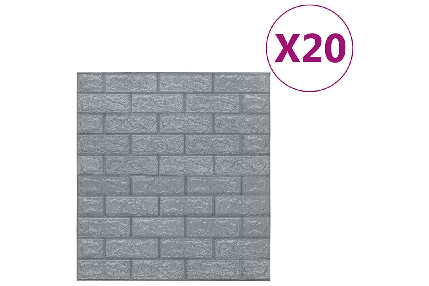 Vidaxl 150722 3d Wallpaper Bricks Self-adhesive 20 Pcs Anthracite