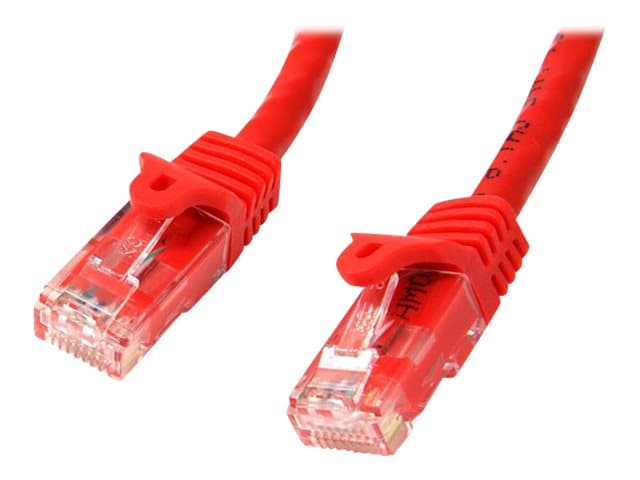 STARTECH.COM - Startech 5m CAT6 Ethernet Cable, 10 Gigabit Snagless RJ45 650MHz 100W PoE Patch Cord, CAT 6 10GbE UTP Network Cable w/Strain Relief, Red, Wiring is UL Certified/TIA - Category 6 - 24AWG (N6PATC5MRD) - patch cable - 5 m - red