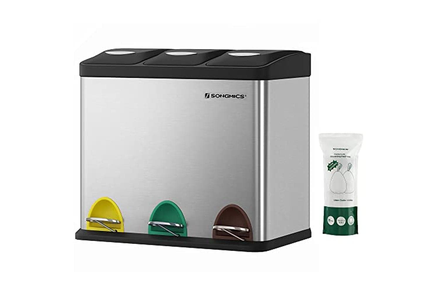 Songmics LTB24L Waste Separator Bin 24 Liters