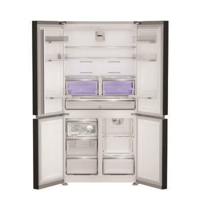 Refurbished Hotpoint HPGF 6564 XK4UK Total No Frost American Fridge Freezer with Fresh Shield - Dark Inox