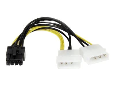 STARTECH.COM - StarTech 6in LP4 to 8 Pin PCI Express Video Card Power Cable Adapter - lp4 to PCI express - molex to 8 pin PCIe (LP4PCIEX8ADP) - power adapter - 4 PIN internal power to 8 pin PCIe power - 15.3 cm