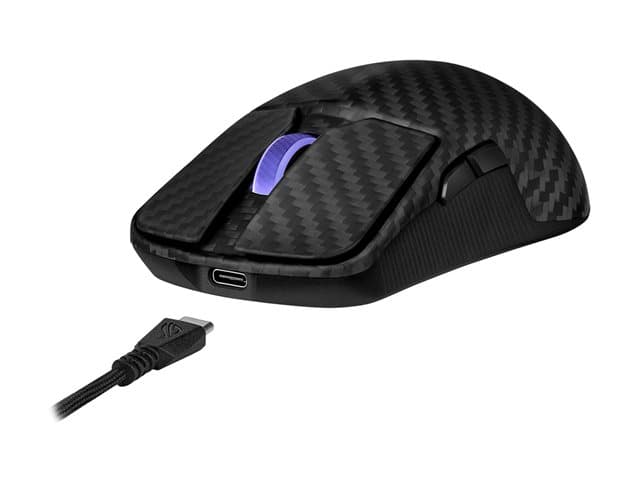 ASUSTEK - ASUS ROG Harpe Ace Extreme - mouse - USB, Bluetooth 5.1, 2.4 GHz - black