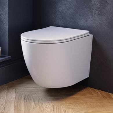 Wall Hung Rimless Toilet with Soft Close Seat – Roma
