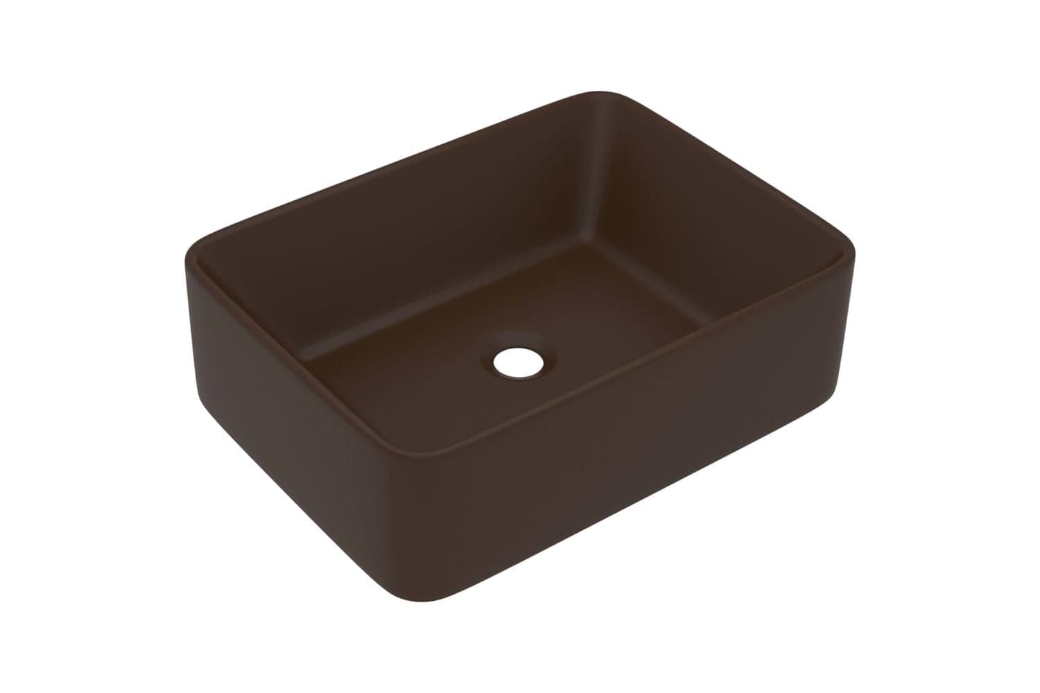 vidaXL 147050 Luxury Wash Basin Matt Dark Brown 41x30x12cm Ceramic
