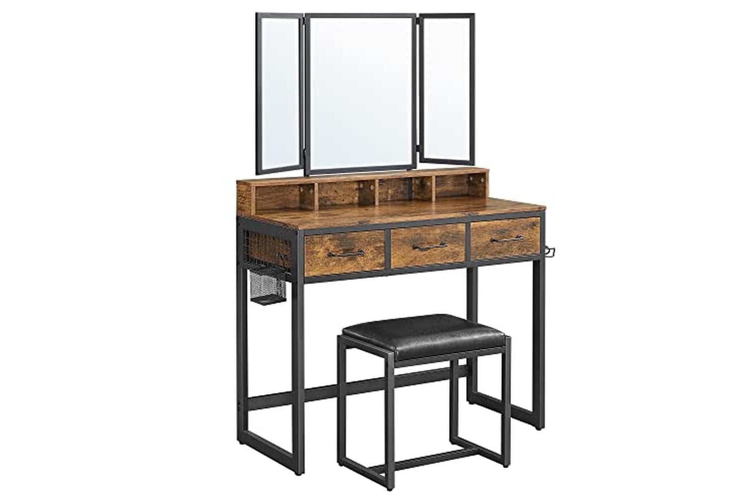 Vasagle Vanity Table | Dressing Table | Wood Effect | Standard Size