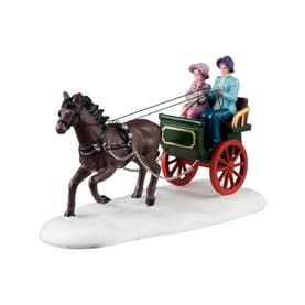 Winter Carriage Ride Christmas Figurine