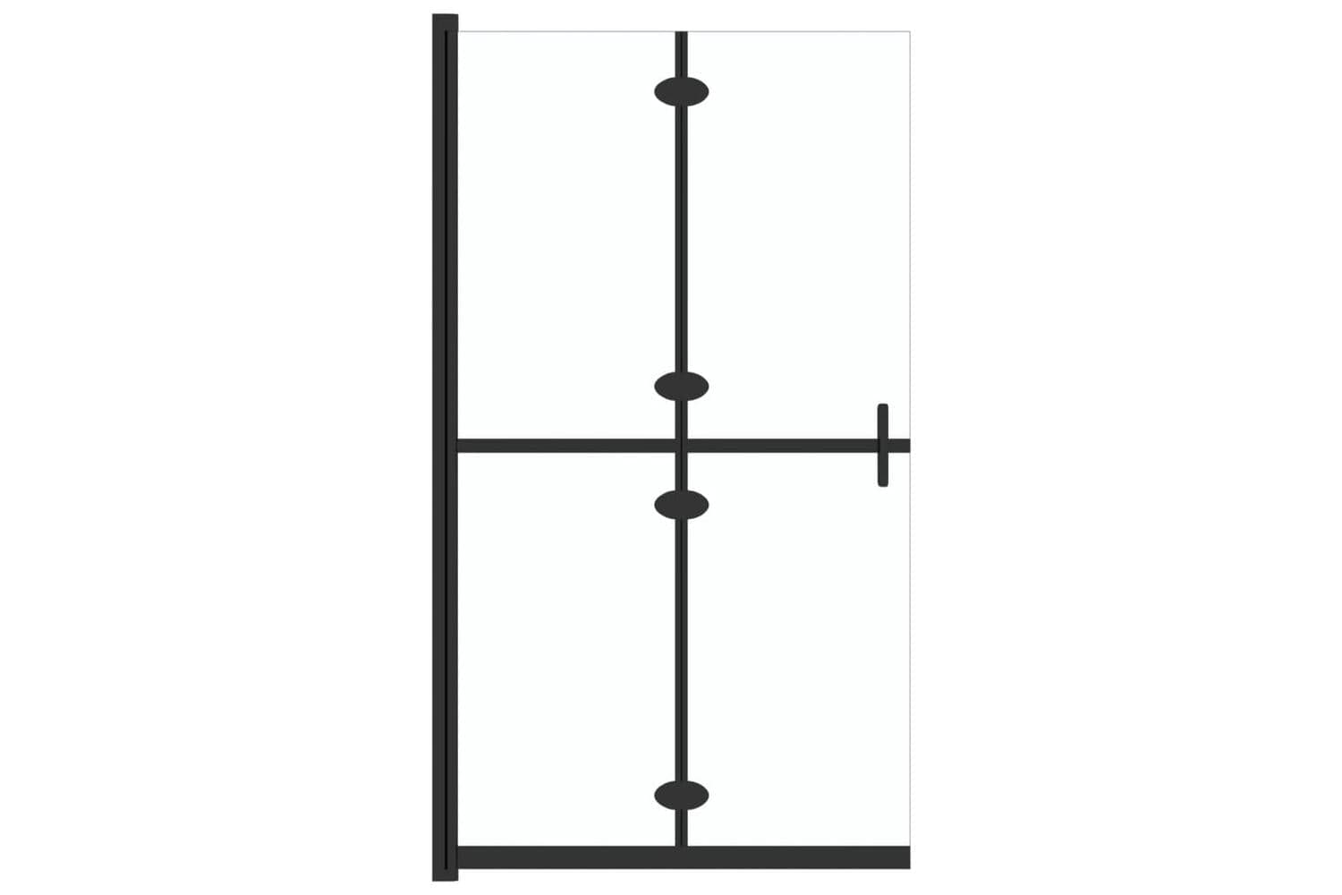 vidaXL 151184 Foldable Walk-in Shower Wall Transparent Esg Glass 110x190cm