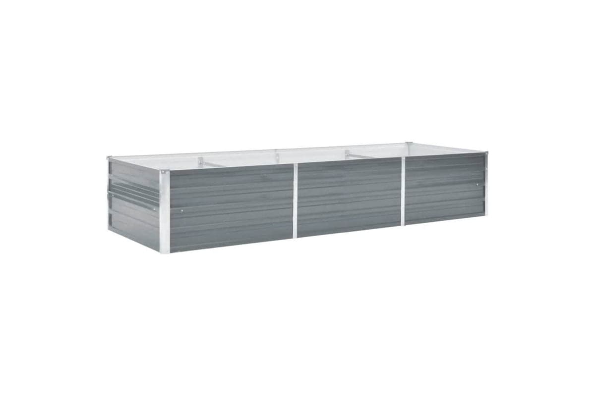 vidaXL 44842 Garden Raised Bed Galvanised Steel 240x80x45cm Grey