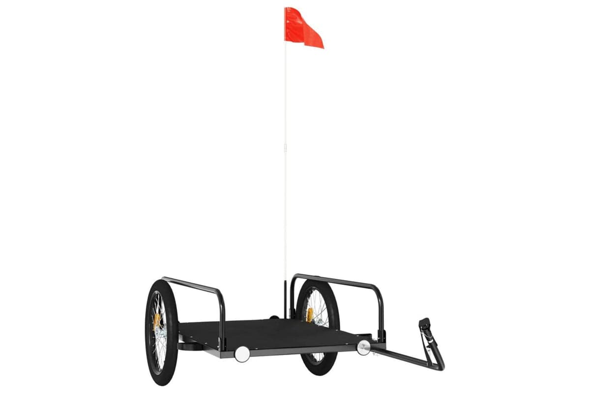 Vidaxl Bike Trailer Black 135x70x37 Cm Iron
