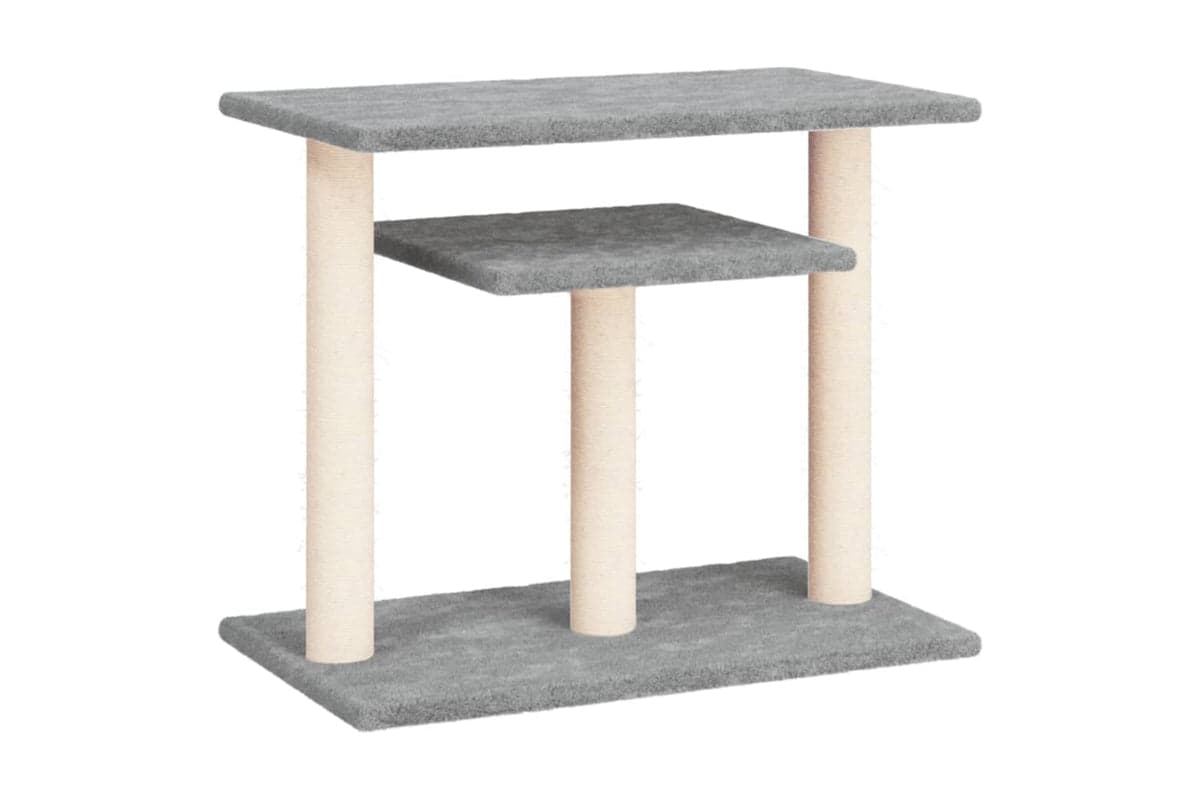 vidaXL 172047 Cat Scratching Posts With Platforms Light Grey 62.5cm