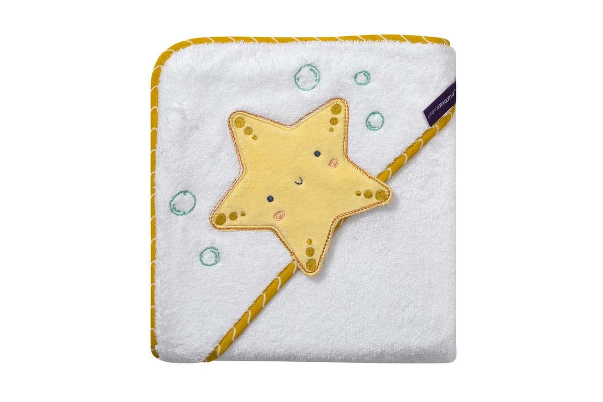 Bamboo Extra Large Apron Baby Bath Towel - White Honey - Vat At Zero Rate