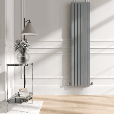 Riace Salt & Pepper Vertical Flat Designer Radiator 1800x408mm Double Panel 4168 BTU
