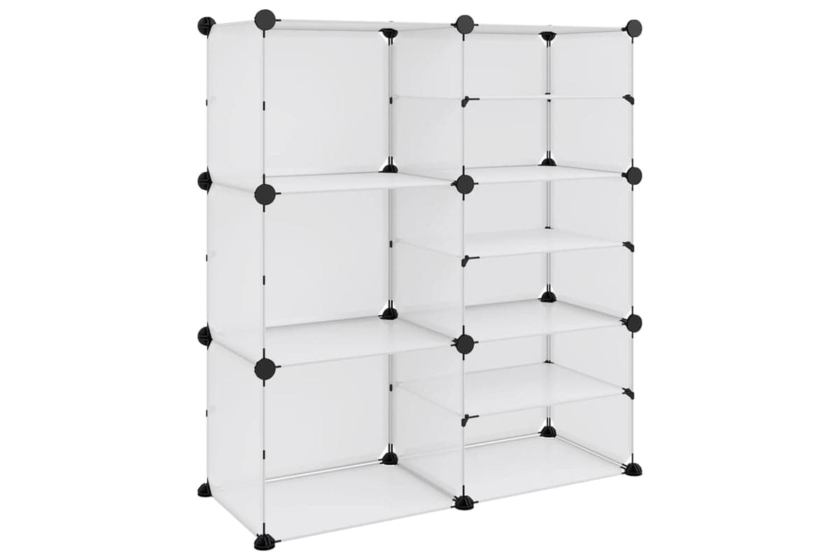 vidaXL 340568 Shoe Rack Transparent 84x31.5x93cm Pp