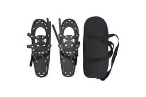 Vidaxl 3 In 1 Snowshoes Black 25 Inches Aluminum And Hdpe