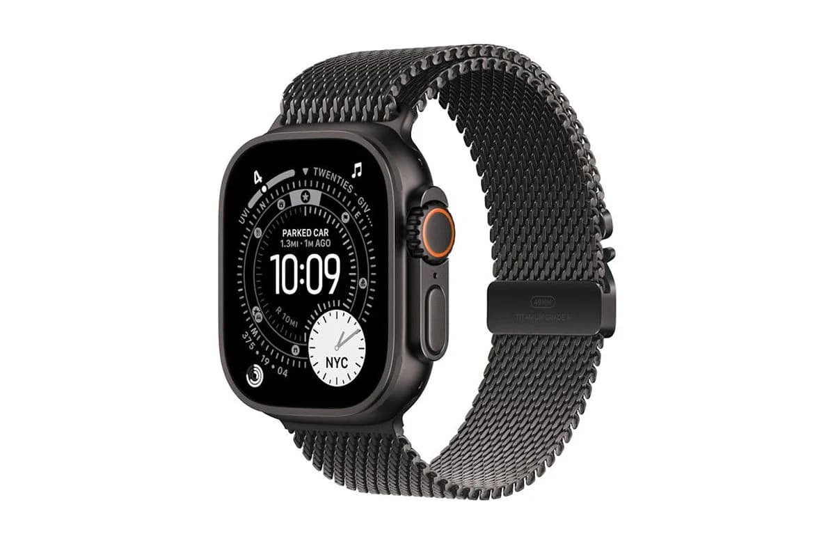 Apple Watch Ultra 3 | GPS + Cellular | 49mm | Black Titanium | Black Titanium Milanese Loop | Medium