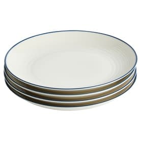 Maze Denim Line Plate 28cm, Set of Four