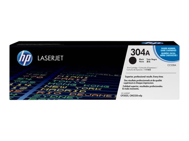HP - 304A - black - original - LaserJet - toner cartridge (CC530A)