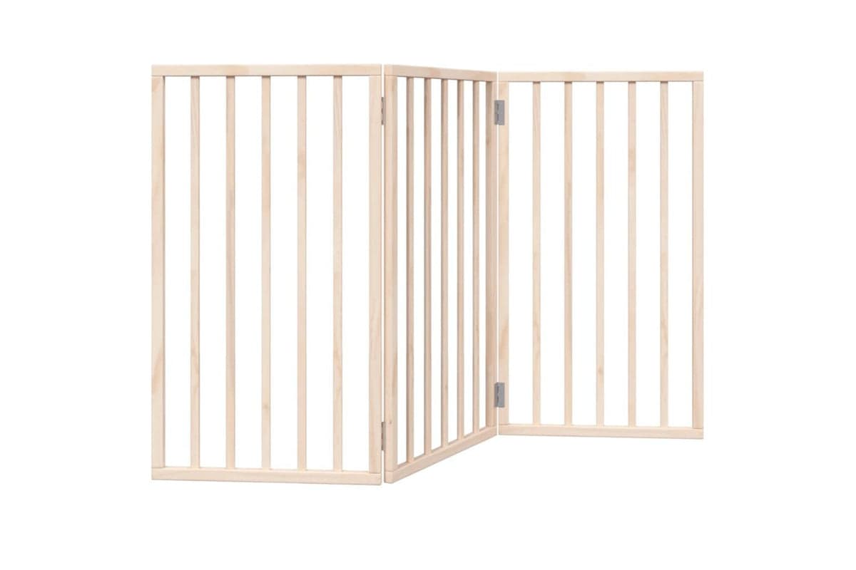 Vidaxl Dog Gate Foldable 3 Panels 150 Cm Poplar Wood