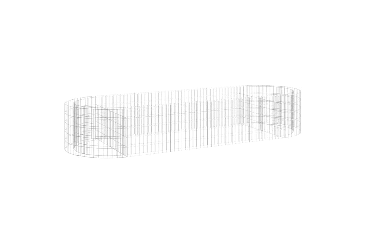 vidaXL 152041 Gabion Raised Bed Galvanised Iron 300x100x50cm