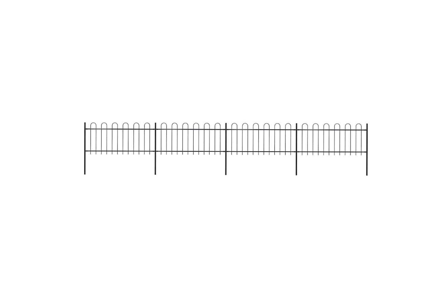 Vidaxl Garden Fence With Top Steel 6.8x0.8 M