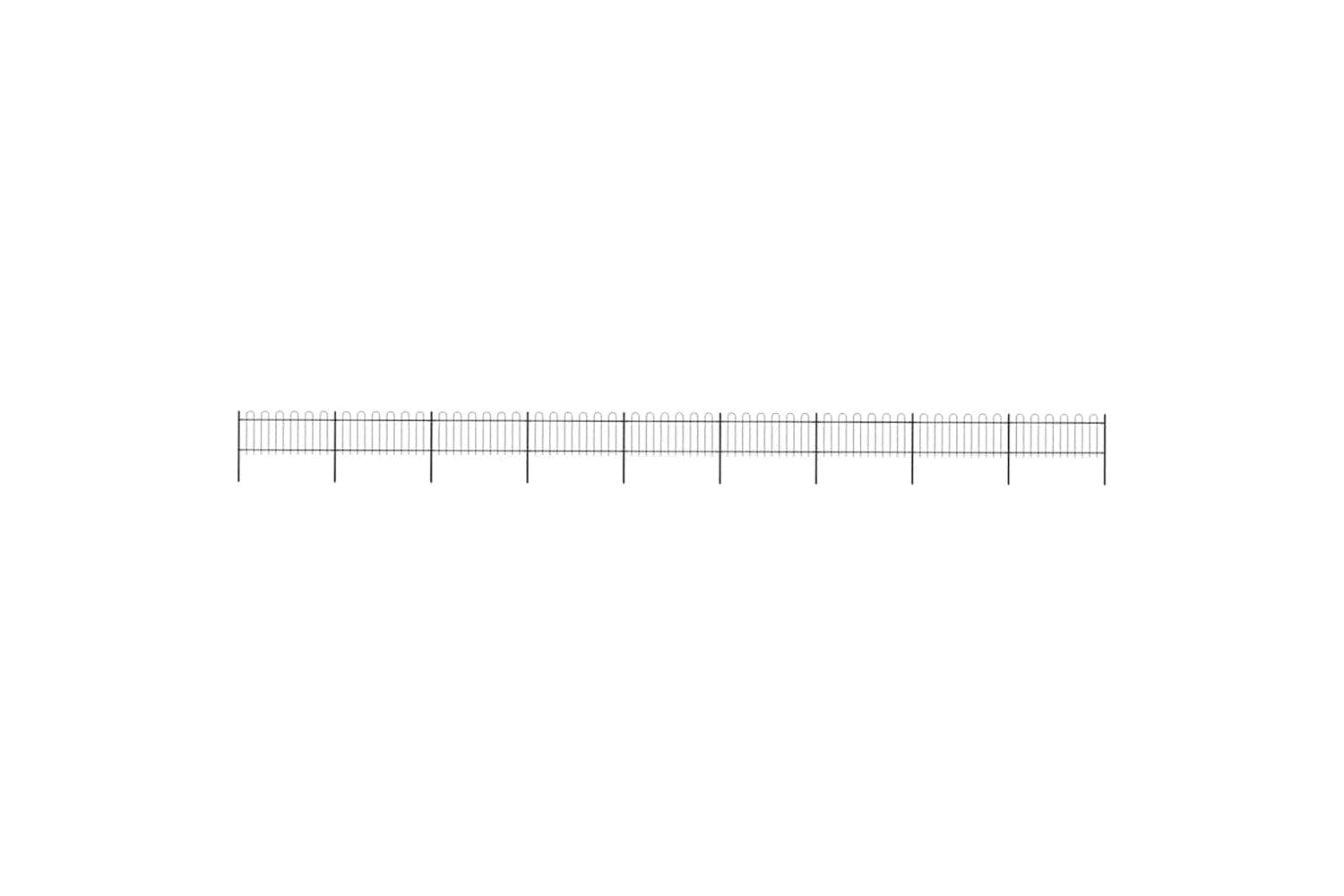 Vidaxl Garden Fence With Top Steel 15.3x0.8 M