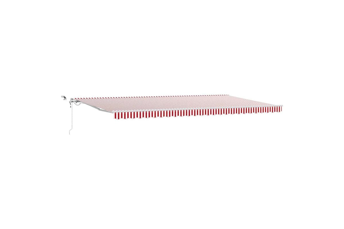 Vidaxl Retractable Awning Red And White 600 X 300 Cm Fabric And Metal