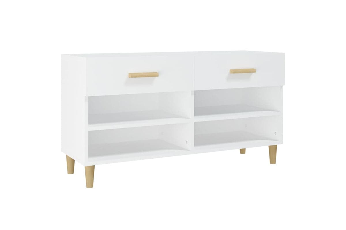 vidaXL 812816 Shoe Cabinet White 102x35x55cm Engineered Wood