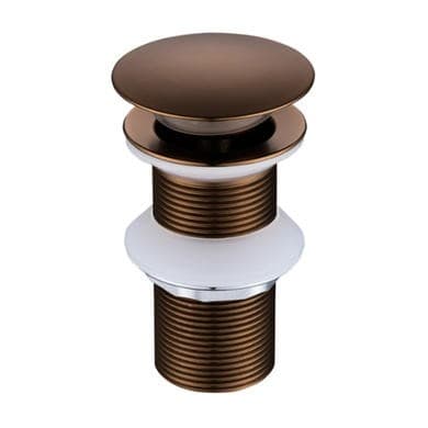Brushed Bronze Click Clack Unslotted Basin Waste - Arissa