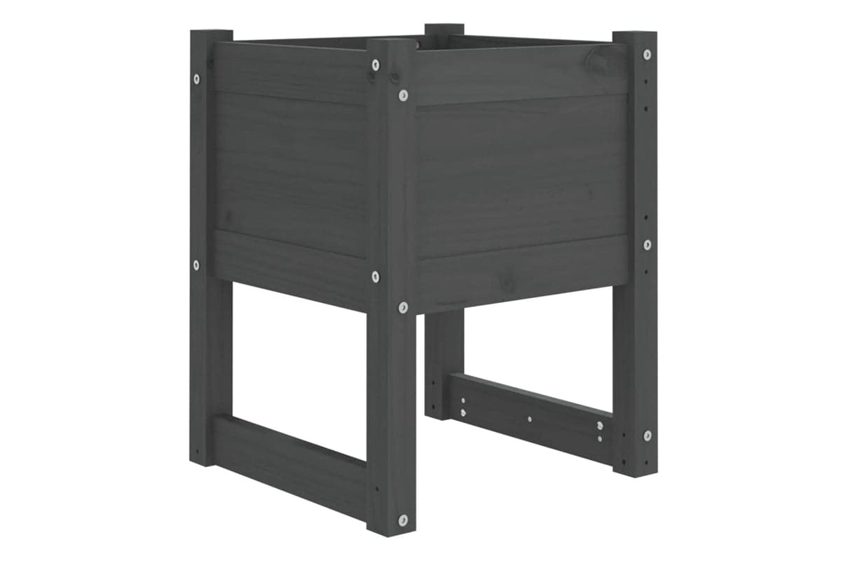 vidaXL 822111 Planter Grey 40x40x52.5cm Solid Wood Pine
