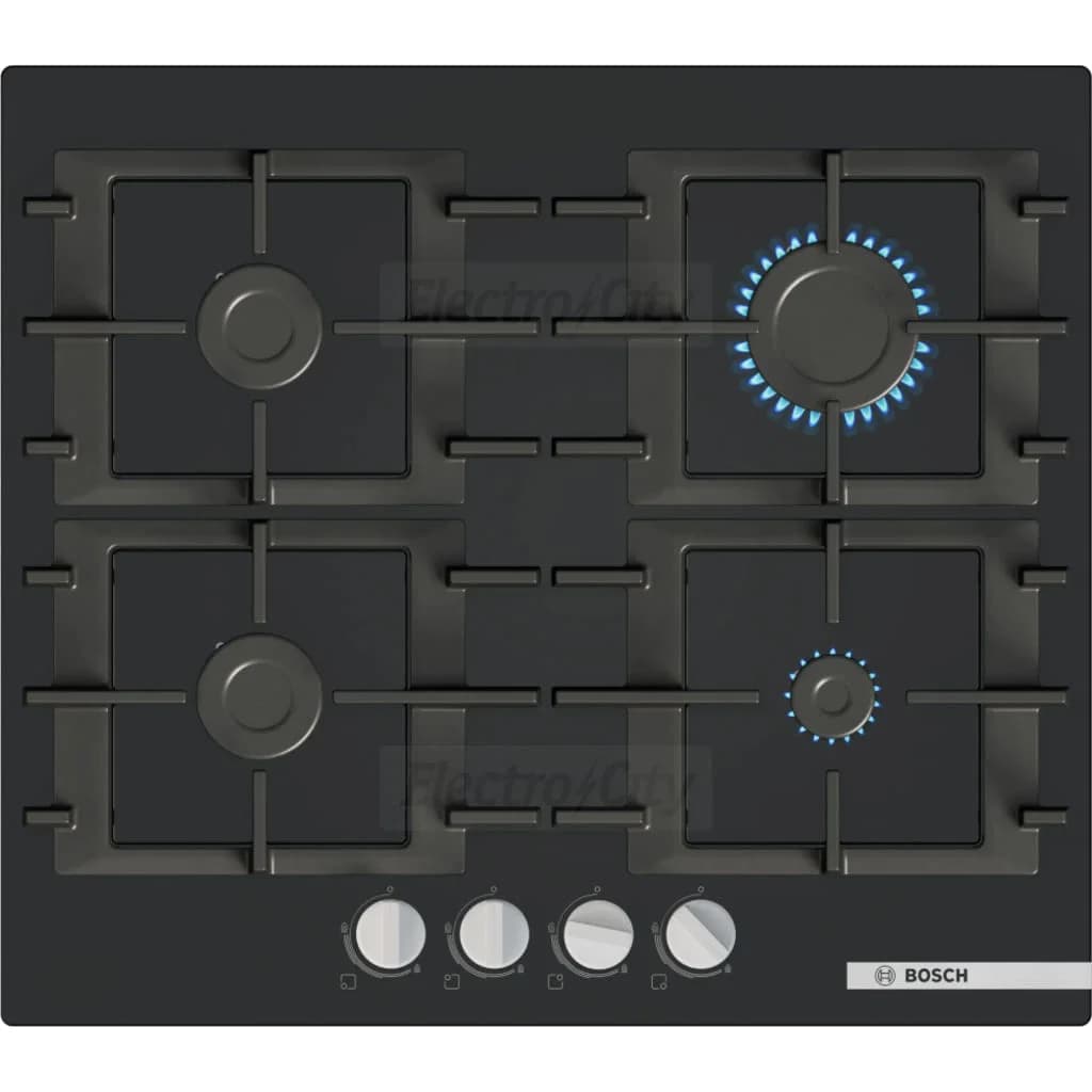 Bosch Series 4 60cm 4 Burner Built-In Gas Hob | Black