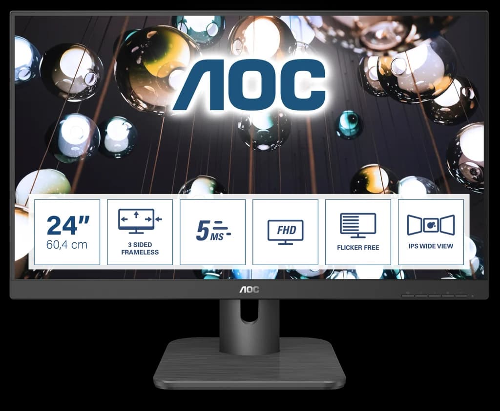 AOC 23.8" FHD Monitor - Black | 24E1Q