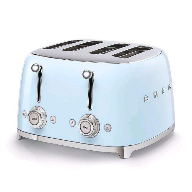 Smeg 4 Slice Retro Style Toaster | Blue TSF03PBUK
