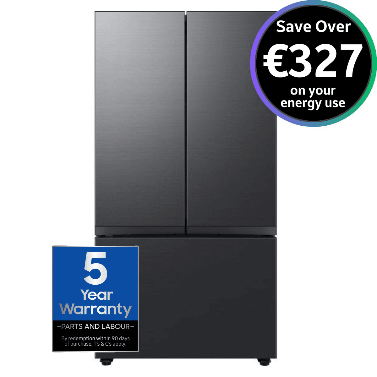 Samsung Bespoke RF24BB620EB1, 177x90cm, American Style Fridge Freezer
